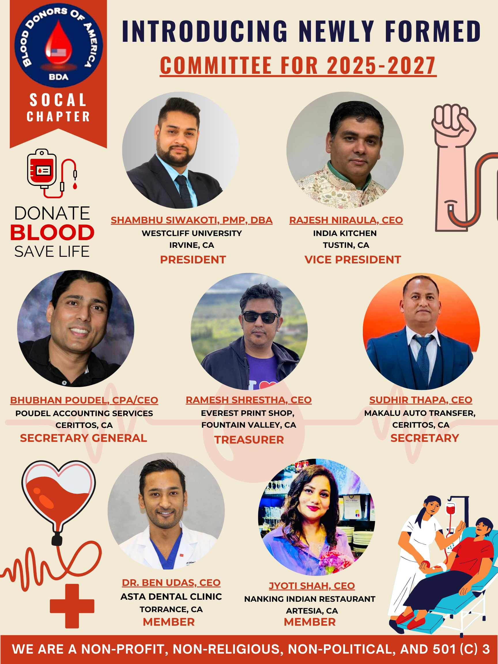 Team of BDA SoCal for 2025 to 2027